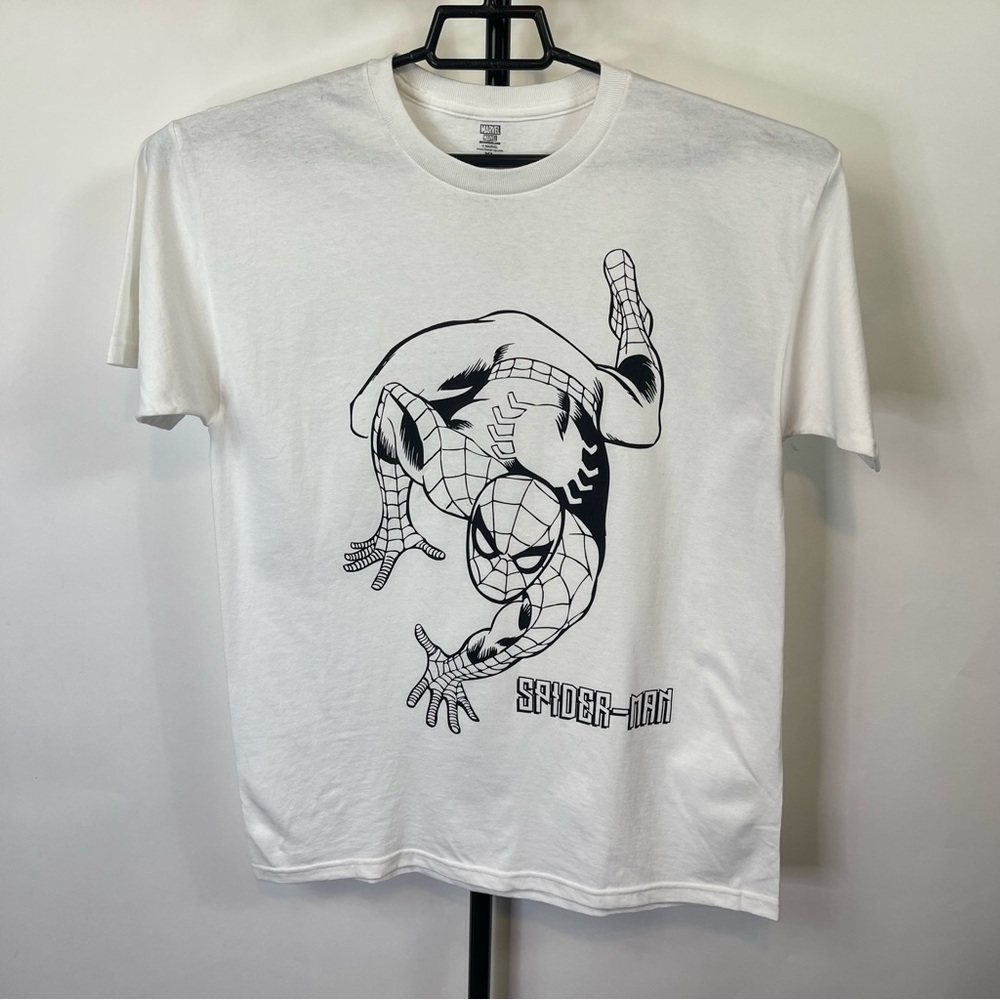 Marvel Spider-Man White Short Sleeve Shirt Size XL Men’s